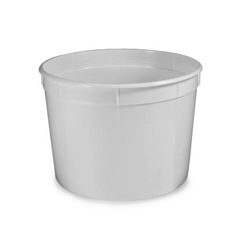Globe Scientific Container, Multi-Purpose, 16oz (480mL), PP, Separate Snap Lid, White Snap Lid; Heavy Duty; White; Containers